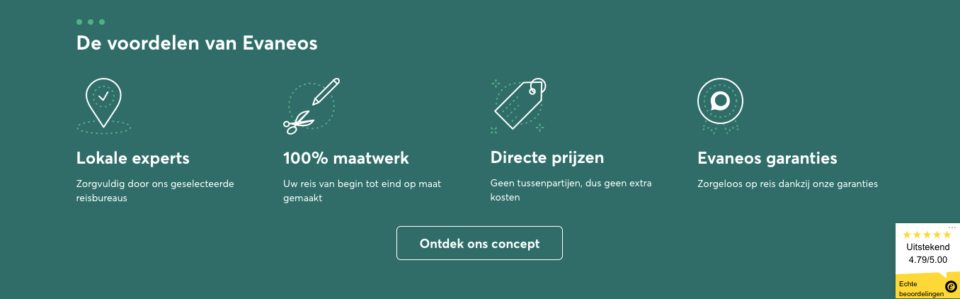 Voordelen van Evaneos